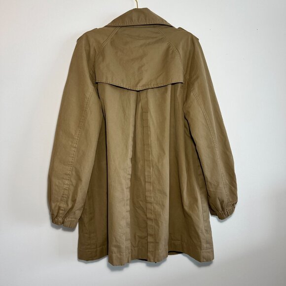 Loft Double Breasted Jacket Utility Jacket Tan Size Medium - Picture 4 of 6
